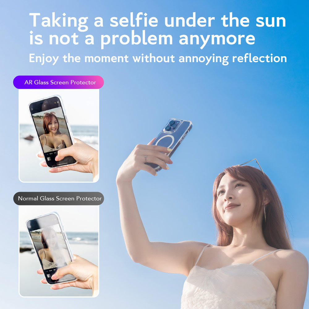 Picture of Apple iPhone 15 Plus 6.7 Screen Protector | Hoda 0.33mm 2.5D Full Coverage Anti Reflection Tempered Glass Screen Protector for iPhone 16 Plus 6.7 iPhone 15 Plus 6.7 (Anti Reflection)