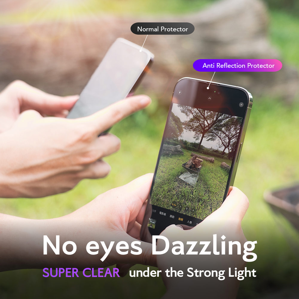 Picture of Apple iPhone 17 Pro Max 6.9 Screen Protector | Hoda Anti Reflection Full Coverage Tempered Glass Screen Protector for iPhone 17 Pro Max 6.9 (Anti Reflection)