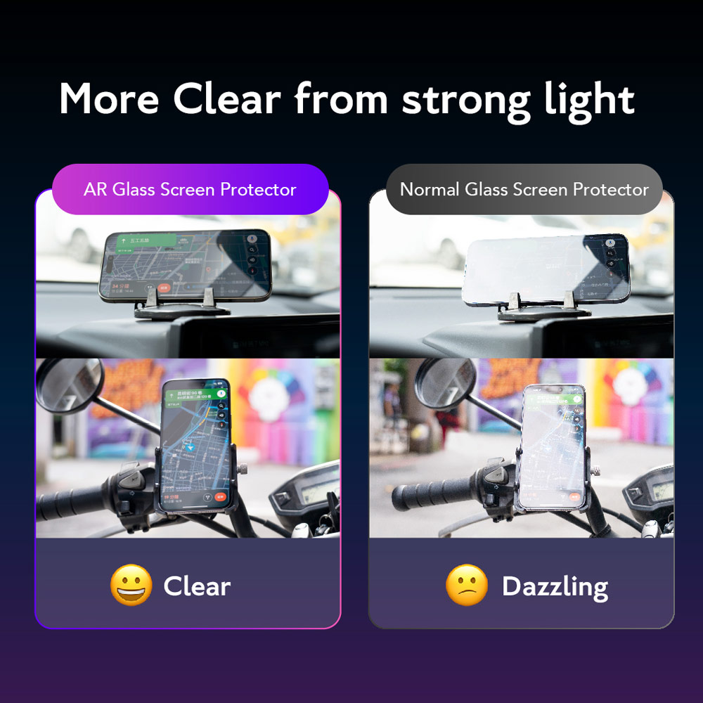 Picture of Apple iPhone 17 Pro Max 6.9 Screen Protector | Hoda Anti Reflection Full Coverage Tempered Glass Screen Protector for iPhone 17 Pro Max 6.9 (Anti Reflection)