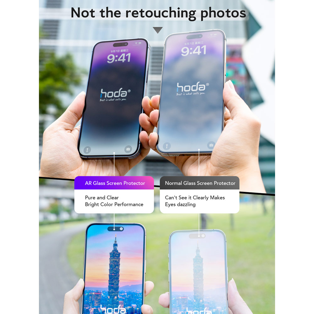 Picture of Apple iPhone 17 Pro Max 6.9 Screen Protector | Hoda Anti Reflection Full Coverage Tempered Glass Screen Protector for iPhone 17 Pro Max 6.9 (Anti Reflection)