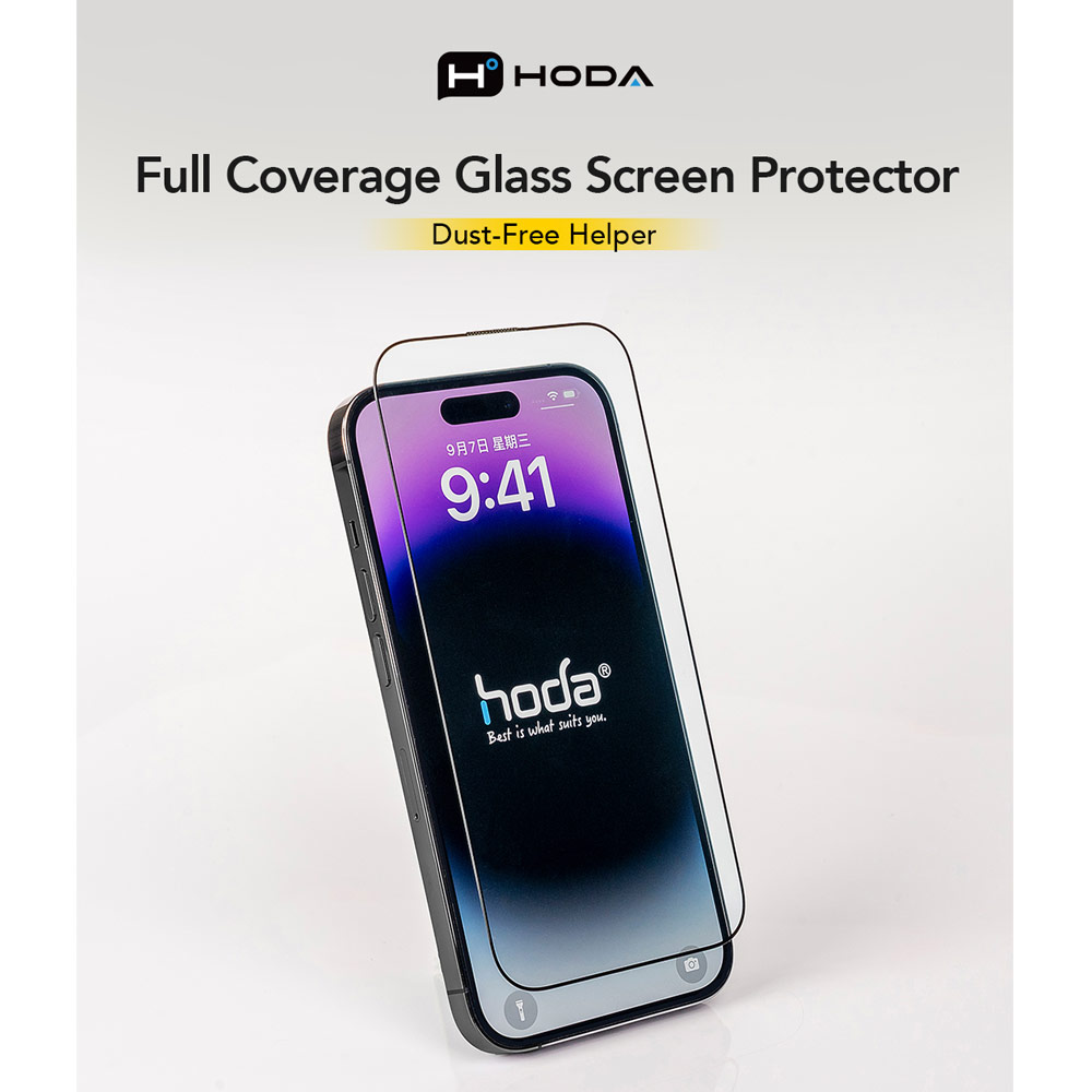 Picture of Apple iPhone 17 Pro Max 6.9 Screen Protector | Hoda Anti Clear Full Coverage Tempered Glass Screen Protector for iPhone 17 Pro Max 6.9 (Clear)