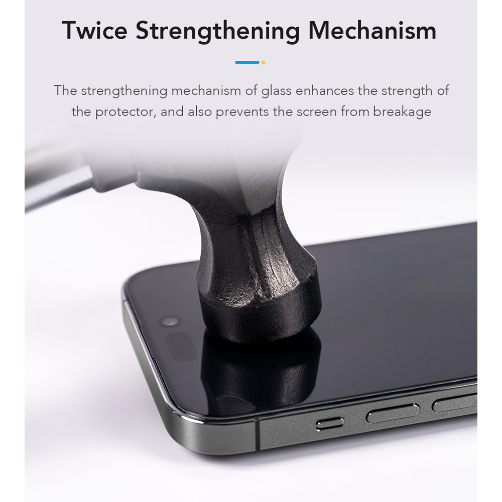 Picture of Apple iPhone 17 Pro Max 6.9 Screen Protector | Hoda Anti Clear Full Coverage Tempered Glass Screen Protector for iPhone 17 Pro Max 6.9 (Clear)