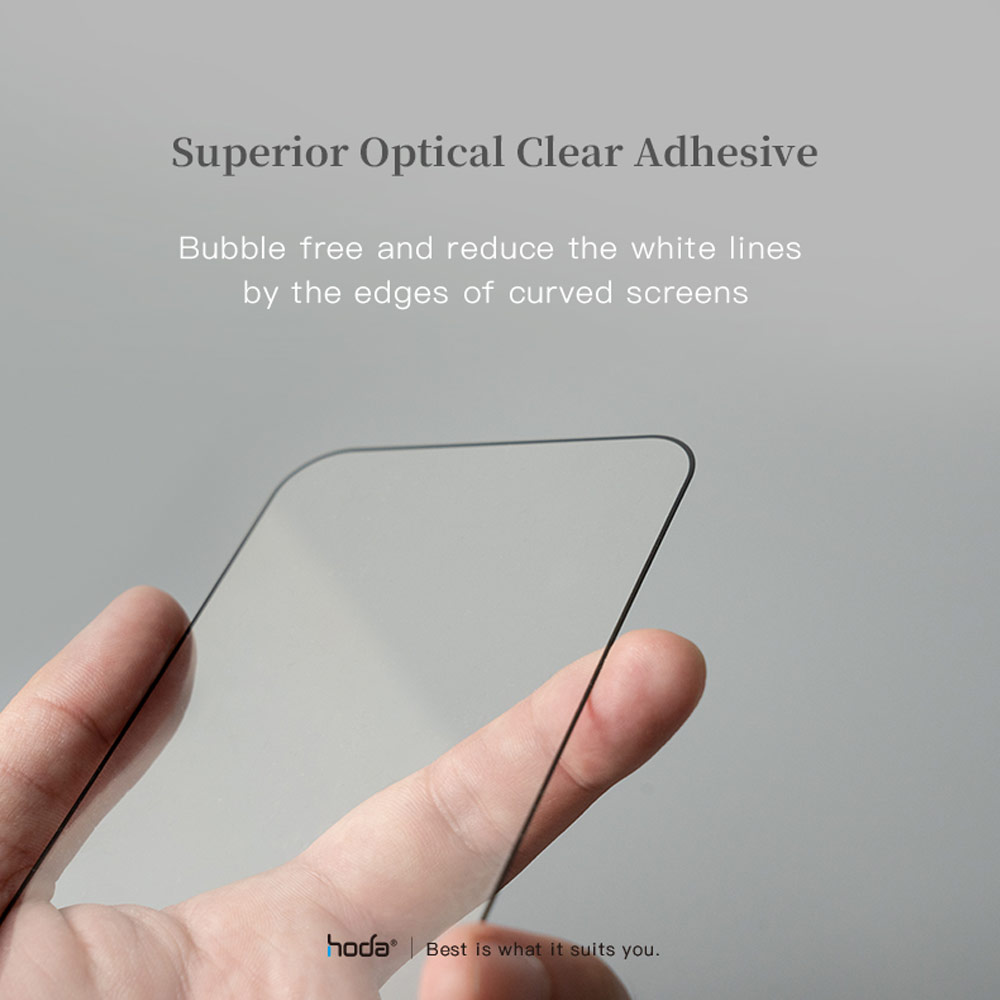 Picture of Apple iPhone 13 6.1 Screen Protector | Hoda 0.33mm 2.5D Full Coverage Tempered Glass Screen Protector for Apple iPhone 13 iPhone 13 Pro 6.1 (Black)