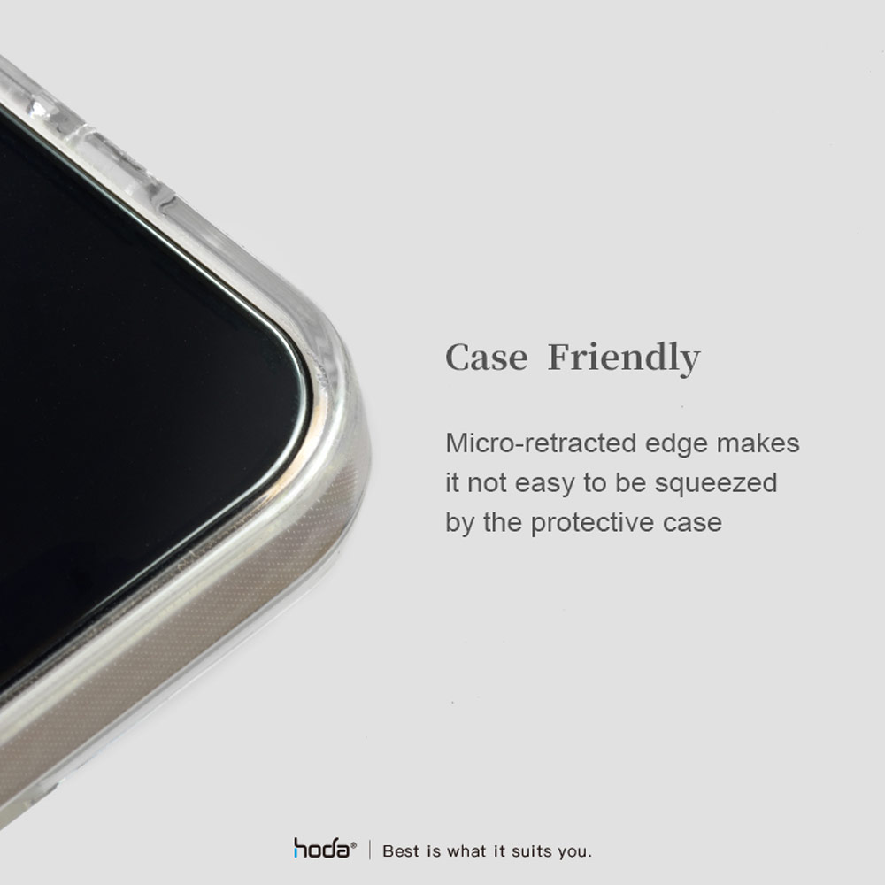 Picture of Apple iPhone 13 6.1 Screen Protector | Hoda 0.33mm 2.5D Full Coverage Tempered Glass Screen Protector for Apple iPhone 13 iPhone 13 Pro 6.1 (Black)