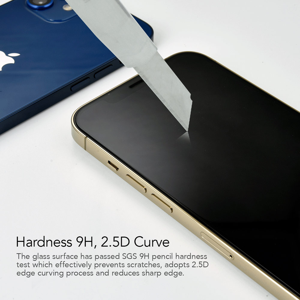 Picture of Apple iPhone 13 6.1 Screen Protector | Hoda 0.33mm 2.5D Full Coverage Tempered Glass Screen Protector for Apple iPhone 13 iPhone 13 Pro 6.1 (Anti Peeper Anti View)