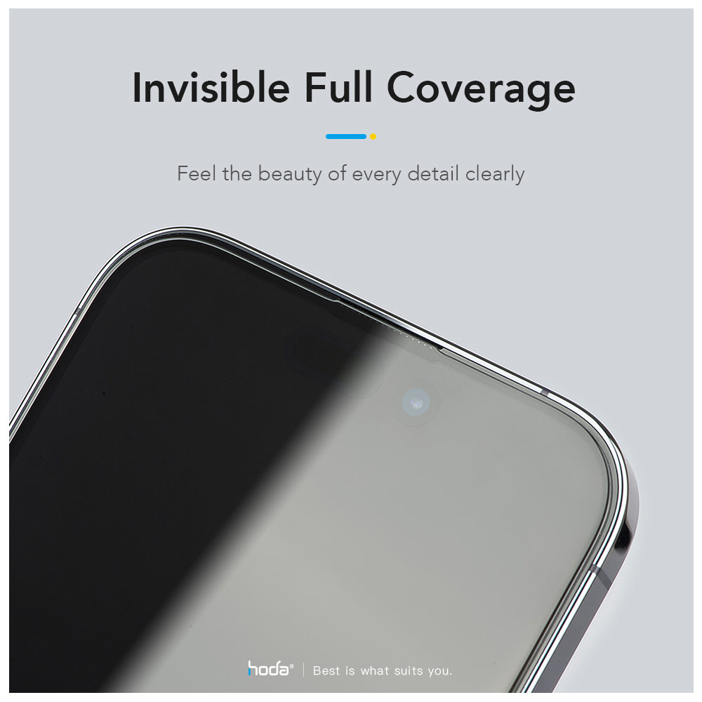 Picture of Apple iPhone 15 Plus 6.7 Screen Protector | Hoda 0.33mm 2.5D Full Coverage Tempered Glass Screen Protector for Apple iPhone 15 Plus 6.7 (Clear Black)