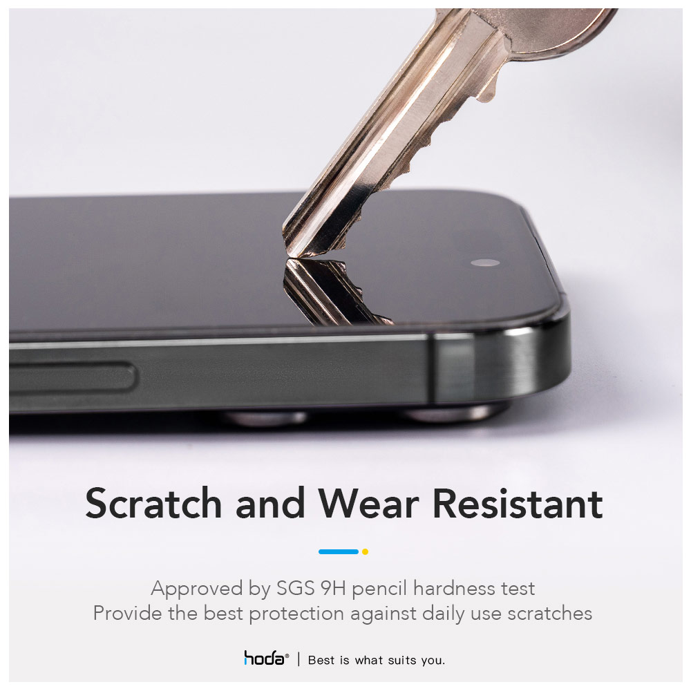 Picture of Apple iPhone 15 Pro 6.1 Screen Protector | Hoda 0.33mm 2.5D Full Coverage Tempered Glass Screen Protector for Apple iPhone 15 Pro 6.1 (Clear Black)