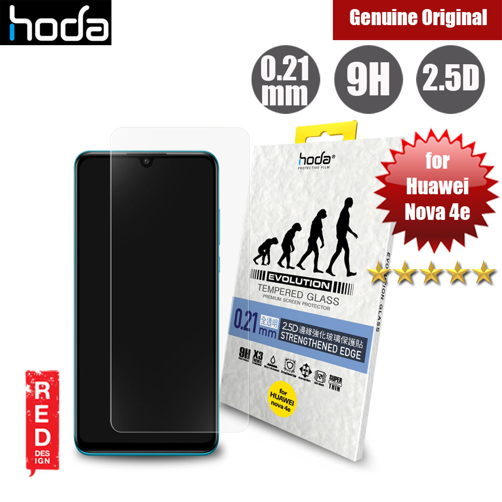 Picture of Hoda Evolution Premium Clear 9H Tempered Glass for Huawei Nova 4e (0.21 mm Clear) Red Design- Red Design Cases, Red Design Covers, iPad Cases and a wide selection of Red Design Accessories in Malaysia, Sabah, Sarawak and Singapore 