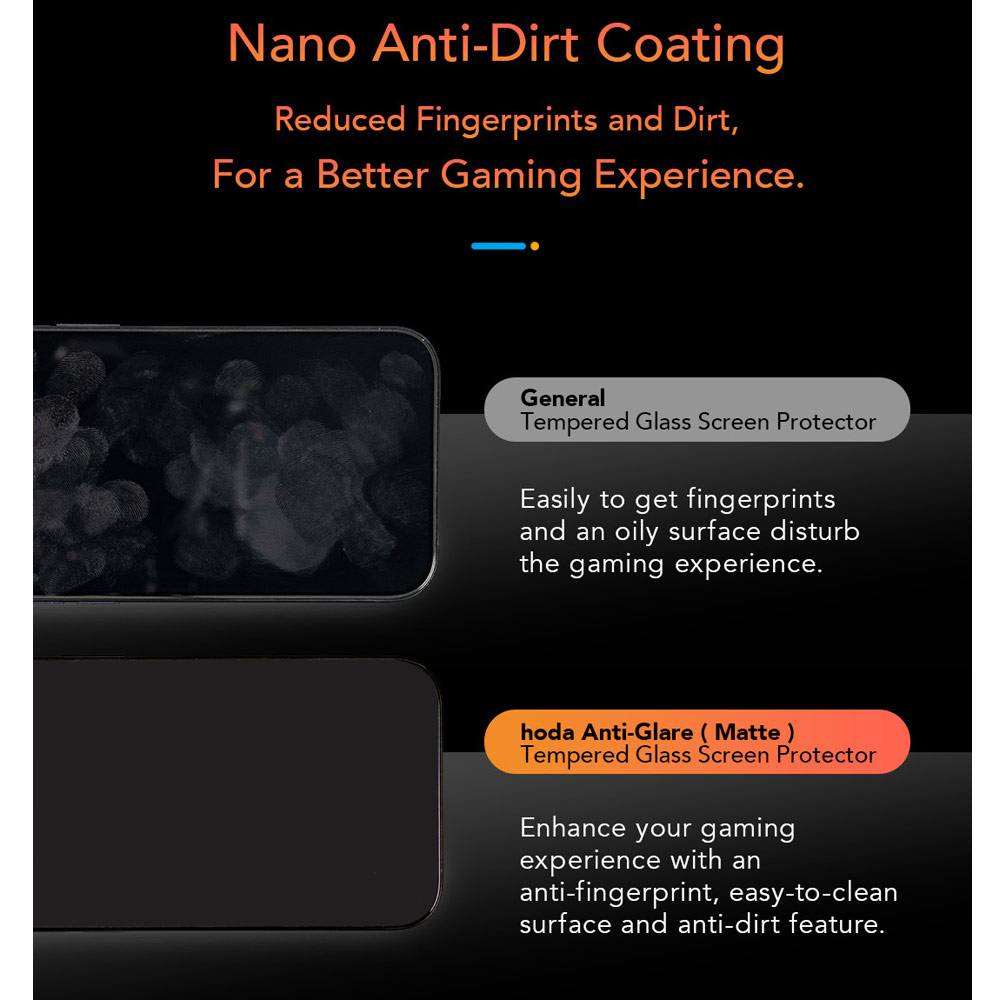 Picture of Apple iPhone 15 6.1 Screen Protector | Hoda 0.33mm 2.5D Full Coverage Gamer Matte Tempered Glass Screen Protector for Apple iPhone 16 6.1 iPhone 15 6.1 (Matte)