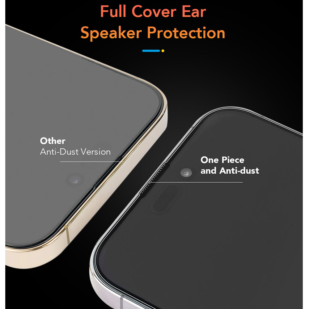 Picture of Apple iPhone 15 6.1 Screen Protector | Hoda 0.33mm 2.5D Full Coverage Gamer Matte Tempered Glass Screen Protector for Apple iPhone 16 6.1 iPhone 15 6.1 (Matte)