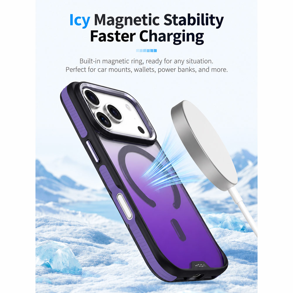 Picture of Apple iPhone 18 Pro Max Case | Hoda MultiColor Case with Magnet for iPhone 18 Pro Max 17 Pro Max - Lunar Gray