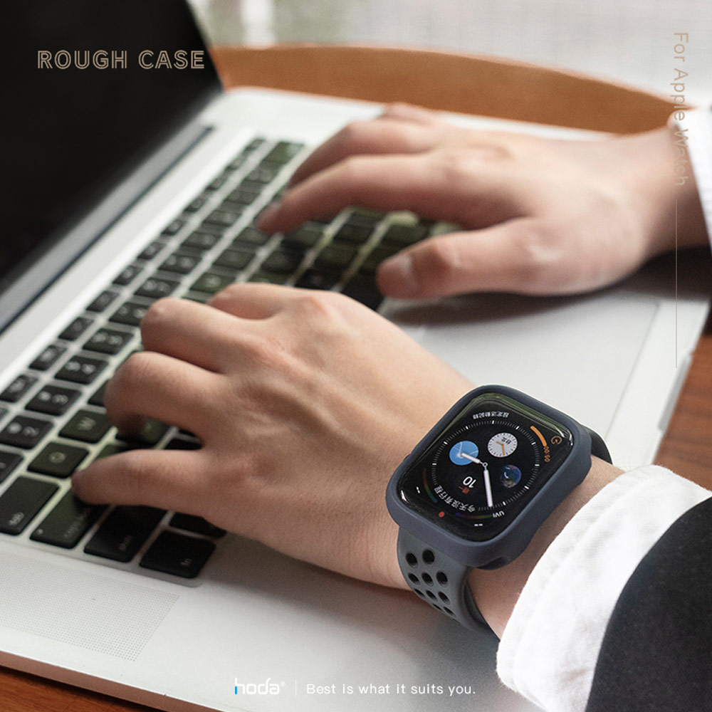 Picture of Apple Watch 41mm Case | Hoda Rough Case Apple Watch 41mm Series 7 Protection Case (Black)