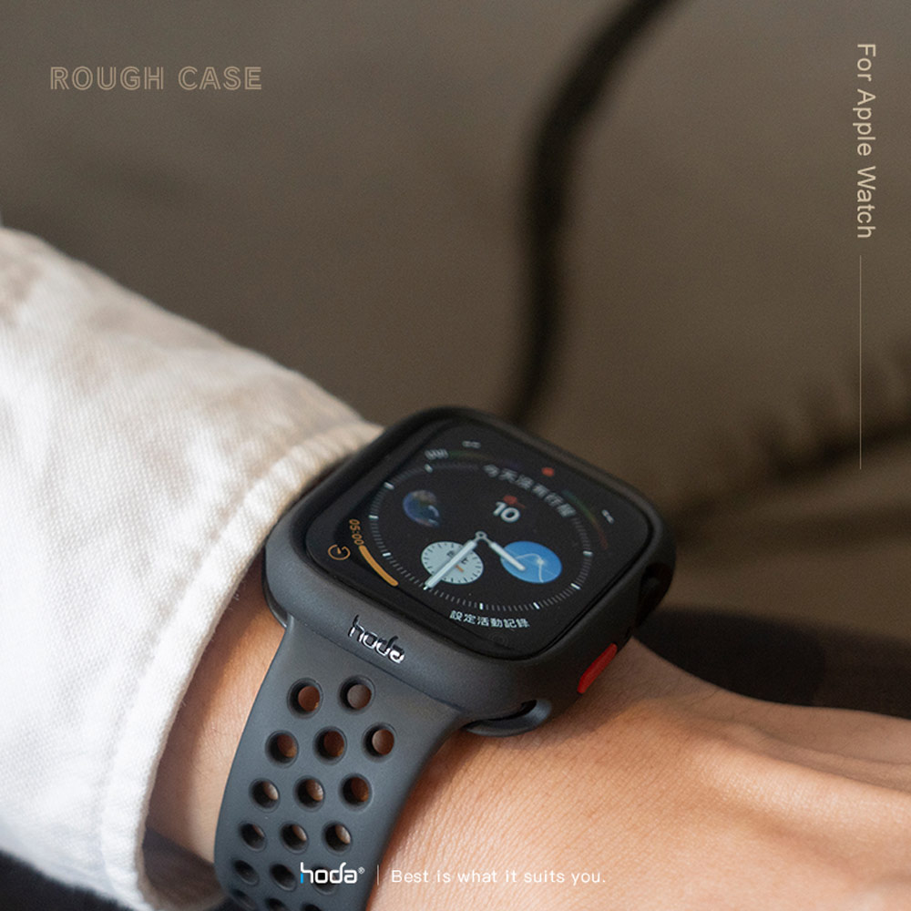 Picture of Apple Watch 41mm Case | Hoda Rough Case Apple Watch 41mm Series 7 Protection Case (Black)