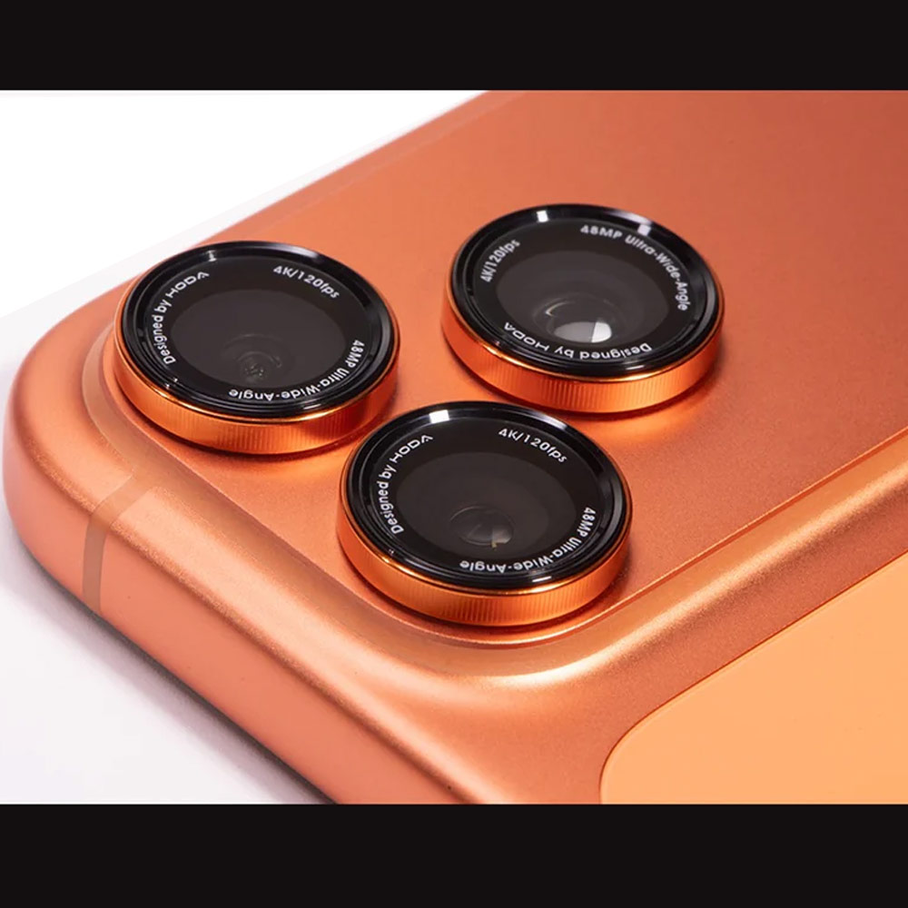 Picture of Apple iPhone 17 Pro 6.3  | Hoda Sapphire Lens Protector Monocular Like Design for iPhone 17 Pro Max 6.9 17 Pro 6.3  (3PCS Orange)