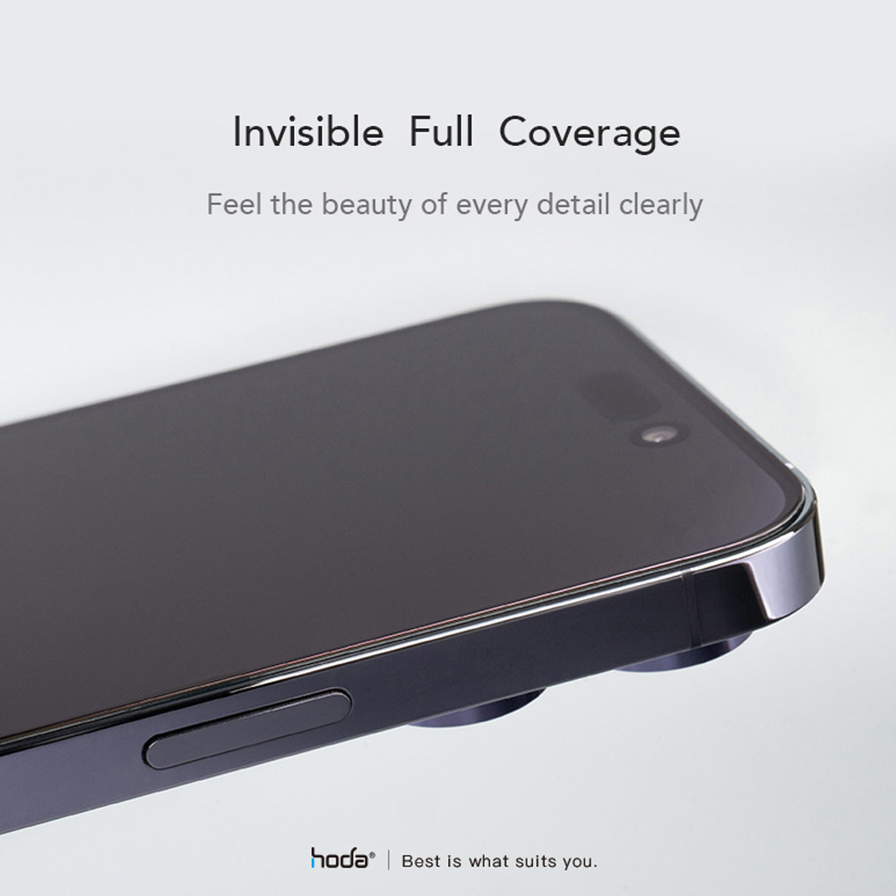 Picture of Apple iPhone 13 6.1 Screen Protector | Hoda 0.33mm 2.5D Full Coverage Tempered Glass Screen Protector for Apple iPhone 13 iPhone 13 Pro 6.1 iPhone 14 6.1 (Anti Reflection)