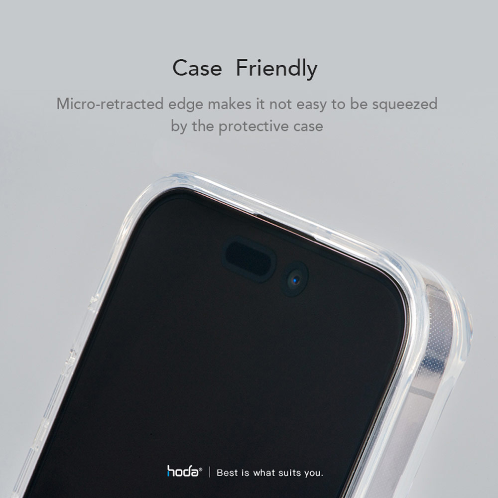Picture of Apple iPhone 14 Pro 6.1 Screen Protector | Hoda 0.33mm 2.5D Full Coverage Tempered Glass Screen Protector for Apple iPhone 14 Pro 6.1 (Black)