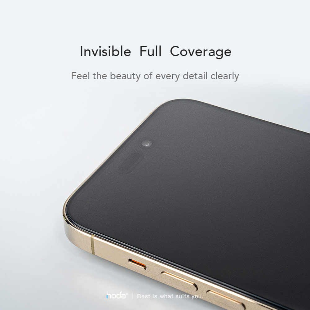 Picture of Apple iPhone 13 Pro Max 6.7 Screen Protector | Hoda 0.33mm 2.5D Anti Glare Matte Gaming Full Coverage Tempered Glass Screen Protector for Apple iPhone 13 Pro Max 6.7 iPhone 14 Plus 6.7  (Matte)