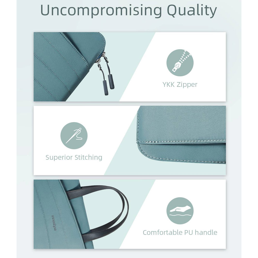 Picture of Innostyle CarryLite Slim Series Shock Proof Lightweight Laptop Notebook Hand Carry Sleeve with Front Compartment for up to 14 inches Laptop (Lavender)