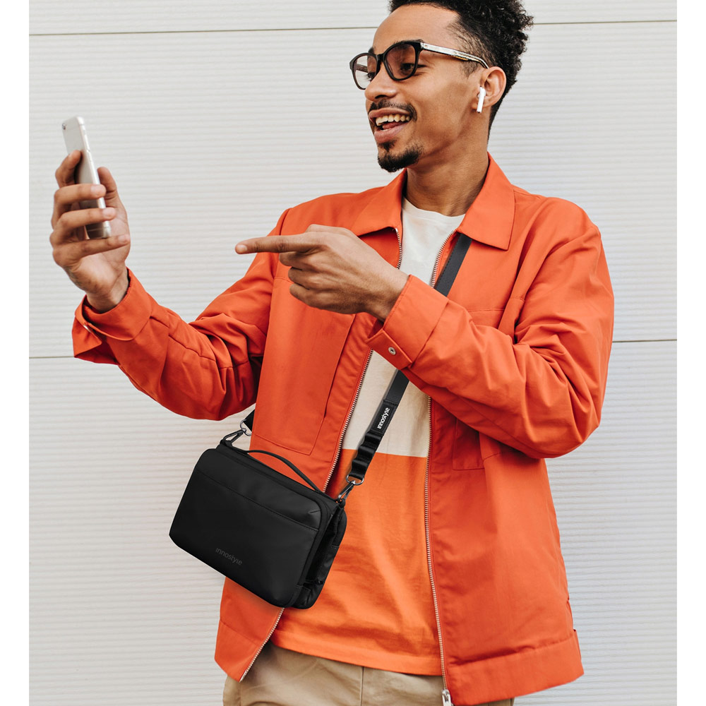 Picture of Innostyle FlexiCarry Crossbody Sling Shoulder Hand Carry Urban Style Bag Travel Bag (Classic Black)