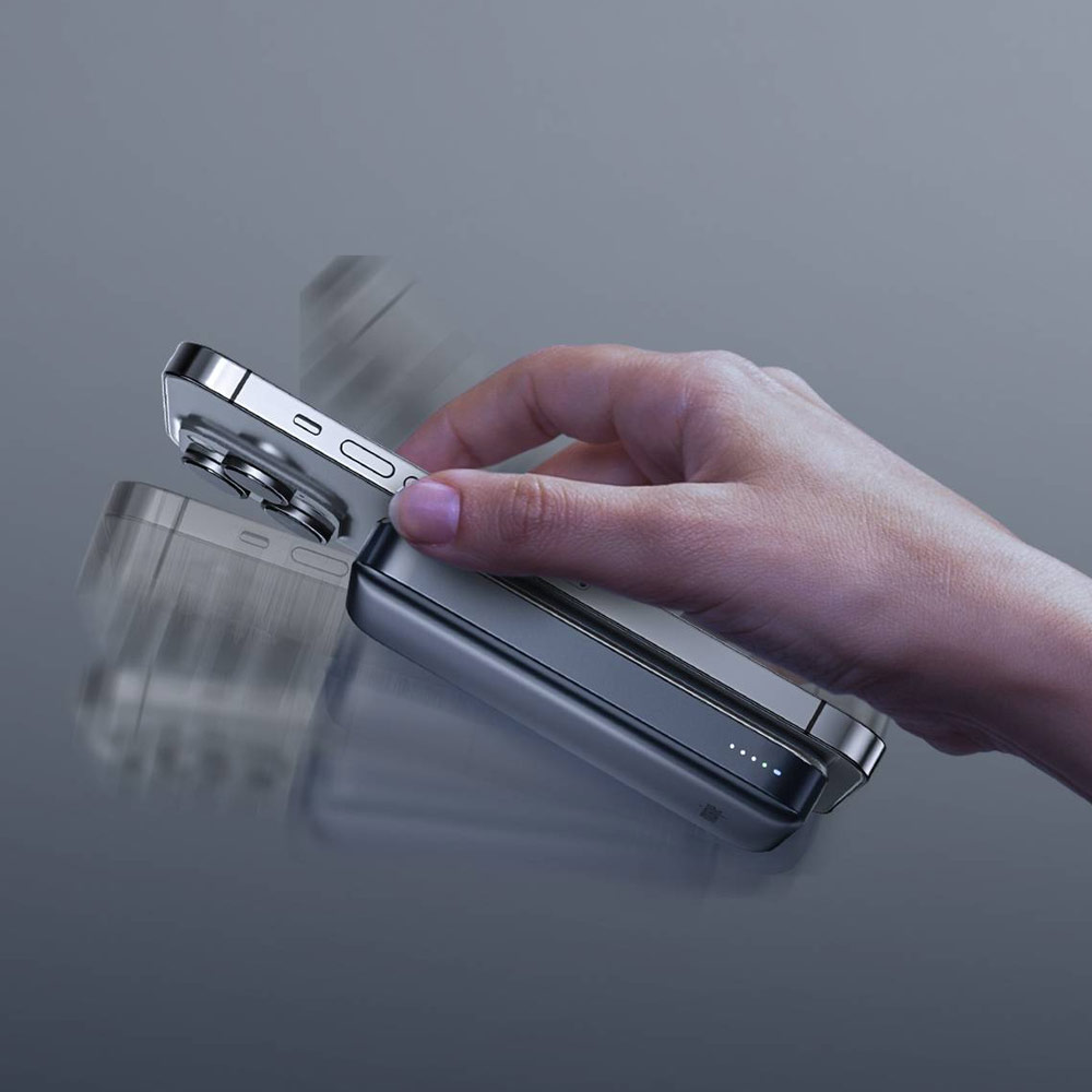 Picture of Innostyle PowerMag Slim Magnetic Wireless Charging with USB-C input output Fast Charge PowerBank (Lavender)