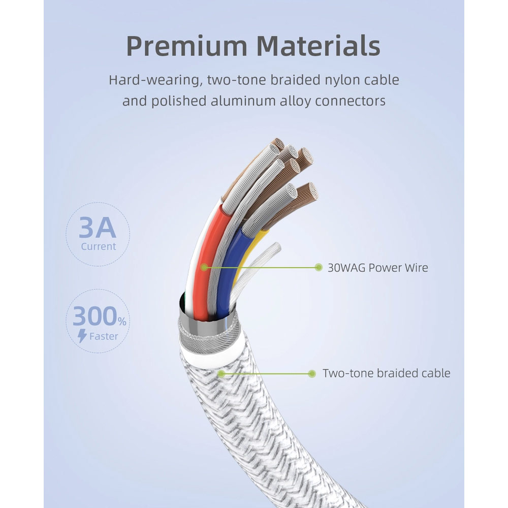 Picture of Innostyle MFI Certified PowerFlex 60W Fast Charging Data Cable USB-C to Lightning 150cm (Black)