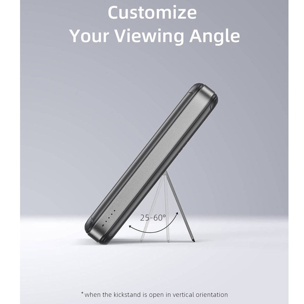 Picture of Innostyle PowerMag Switch 2 in 1 Standable Magnetic Wireless Charging with USB-C input output Fast Charge PowerBank  (Lavender)