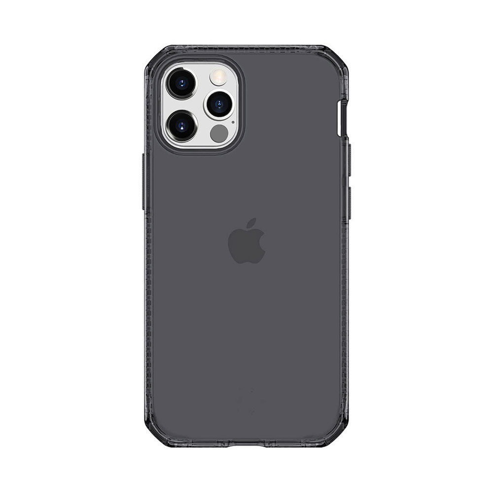 Picture of Apple iPhone 12 6.1 Case | ITSKINS SPECTRUM CLEAR ANTIMICROBIAL Certified Antishock Protection Case for Apple iPhone 12 iPhone 12 Pro 6.1 (Smoke)