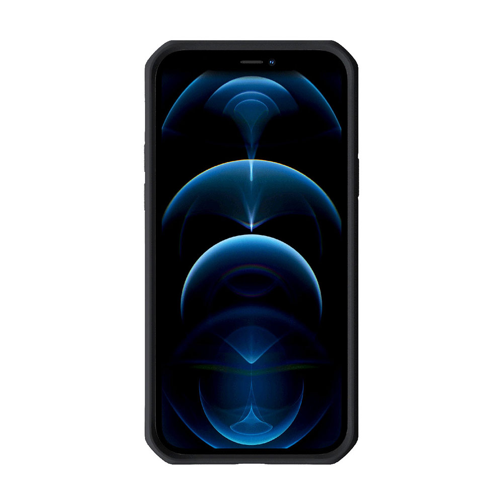 Picture of Apple iPhone 12 mini 5.4 Case | ITSKINS HYBRID SOLID ANTIMICROBIAL Certified Antishock Protection Case for Apple iPhone 12 Mini 5.4 (Plain Black transparent)