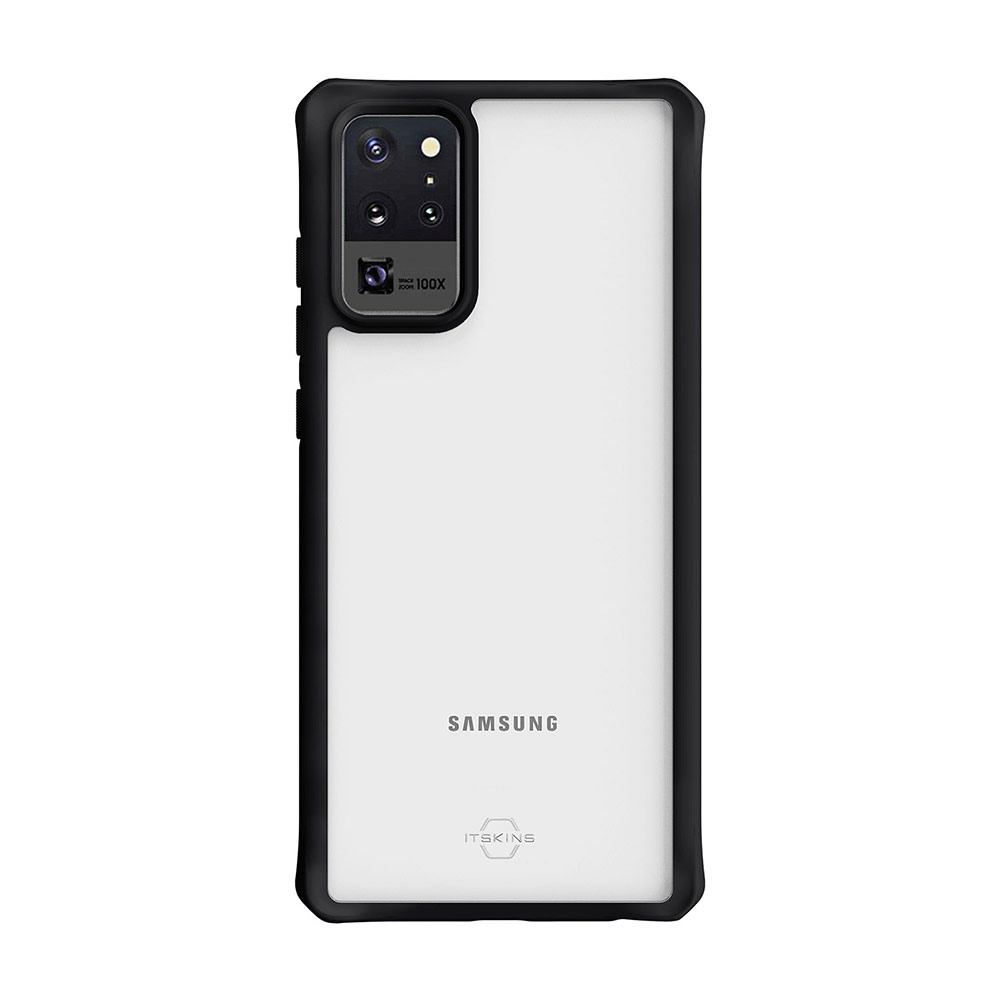 Picture of Samsung Galaxy Note 20 Case | ITSKINS HYBRID SOLID ANTIMICROBIAL Certified Antishock Protection Case for Samsung Galaxy Note 20 6.7 (Plain Black transparent)