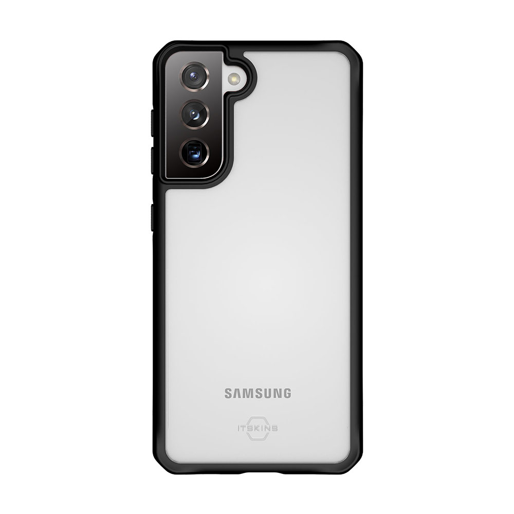 Picture of Samsung Galaxy S21 Plus 6.7 Case | ITSKINS HYBRID SOLID ANTIMICROBIAL Certified Antishock Protection Case for Samsung Galaxy S21 Plus 6.7 (Plain Black transparent)