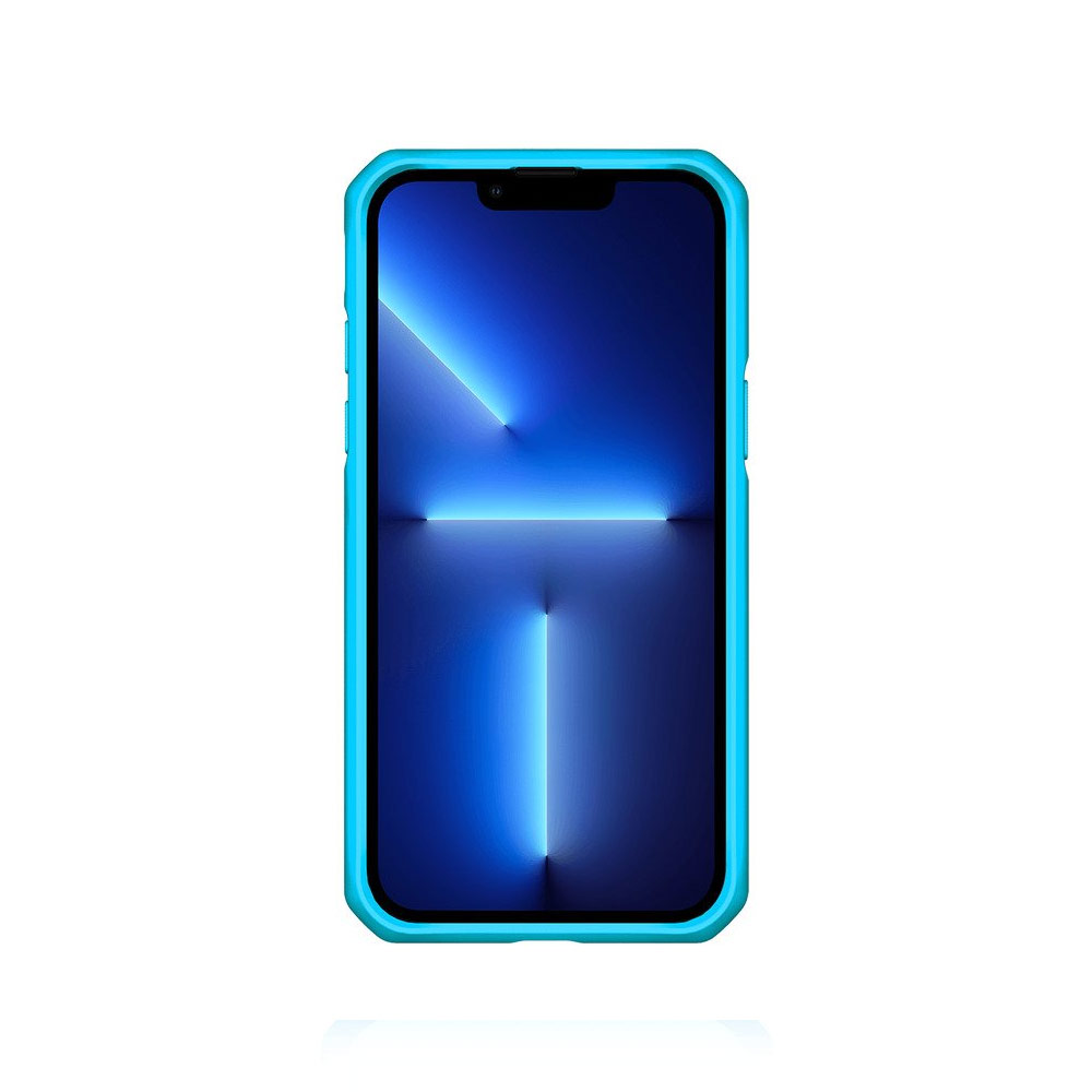 Picture of Apple iPhone 13 Pro 6.1 Case | ITSKINS HYBRID SOLID Drop Protection Case for iPhone 13 Pro 6.1 (Blue Transparent)