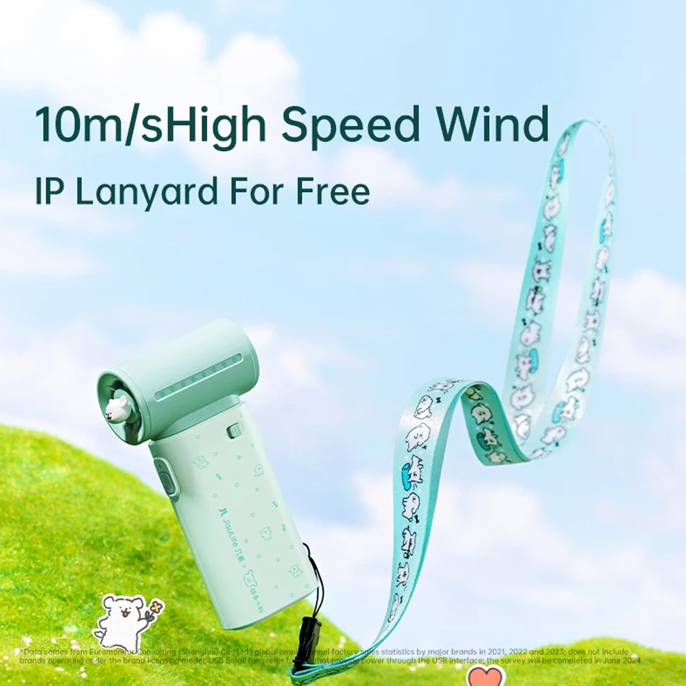 Picture of Jisulife Malaysia Maltese Series Life9 Handheld Fan Ultra Mini Compact Small Pocket Size Portable Handheld Fan Kipas Pegang Tangan Angin Kuat (5000mah Pink)