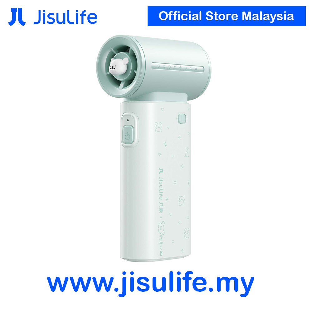 Picture of Jisulife Malaysia Maltese Series Life9 Handheld Fan Ultra Mini Compact Small Pocket Size Portable Handheld Fan Kipas Pegang Tangan Angin Kuat (5000mah Green)