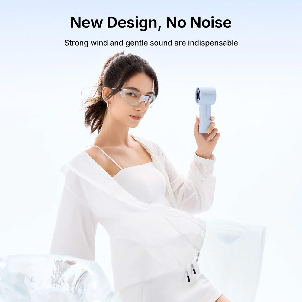 Picture of Jisulife Life 10 Portable Handheld Fan 5 Speed Mode Easy Carry Turbo Wind Speed Fan Kipas Jisulife (Gray)