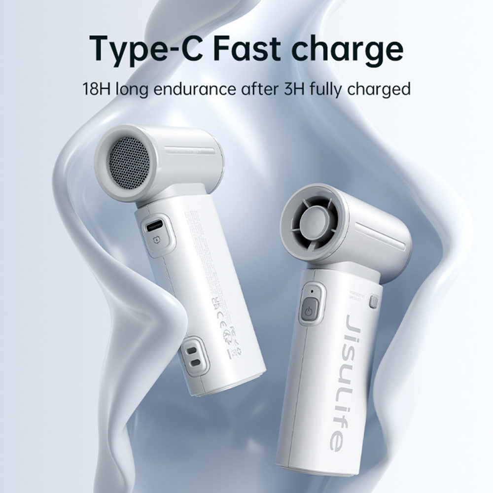 Picture of Jisulife Malaysia Life9 Handheld Fan Ultra Mini Compact Small Pocket Size Portable Handheld Fan Kipas Pegang Tangan Angin Kuat (3600mah Pink)