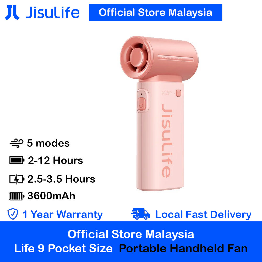 Picture of Jisulife Malaysia Life9 Handheld Fan Ultra Mini Compact Small Pocket Size Portable Handheld Fan Kipas Pegang Tangan Angin Kuat (3600mah Pink) Red Design- Red Design Cases, Red Design Covers, iPad Cases and a wide selection of Red Design Accessories in Malaysia, Sabah, Sarawak and Singapore 