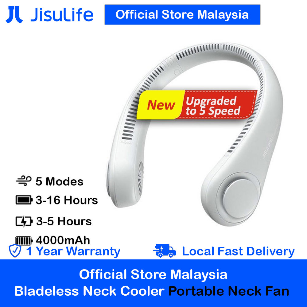 Picture of JISULIFE Malaysia Portable Neck Fan Hands Free Bladeless Fan 4000 mAh Battery Operated Wearable Personal Fan Leafless Rechargeable Headphone Design USB Powered Desk Fan 3 Speeds for Running Badminton Indoor Court Concert Picnic Camping Outdoor Activity FA14 (Grey) Red Design- Red Design Cases, Red Design Covers, iPad Cases and a wide selection of Red Design Accessories in Malaysia, Sabah, Sarawak and Singapore 