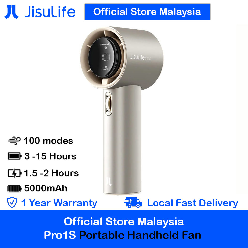 Picture of Jisulife Malaysia Super Power 100 Speed Turbo Strong Wind Portable Fast Charge Rechargeable 5000mAh Hidden Blade High Quality Handheld Mini Fan for Outdoor Indoor Badminton Court Concert Picnic Camping FA53Pro (Bright Brown) Red Design- Red Design Cases, Red Design Covers, iPad Cases and a wide selection of Red Design Accessories in Malaysia, Sabah, Sarawak and Singapore 