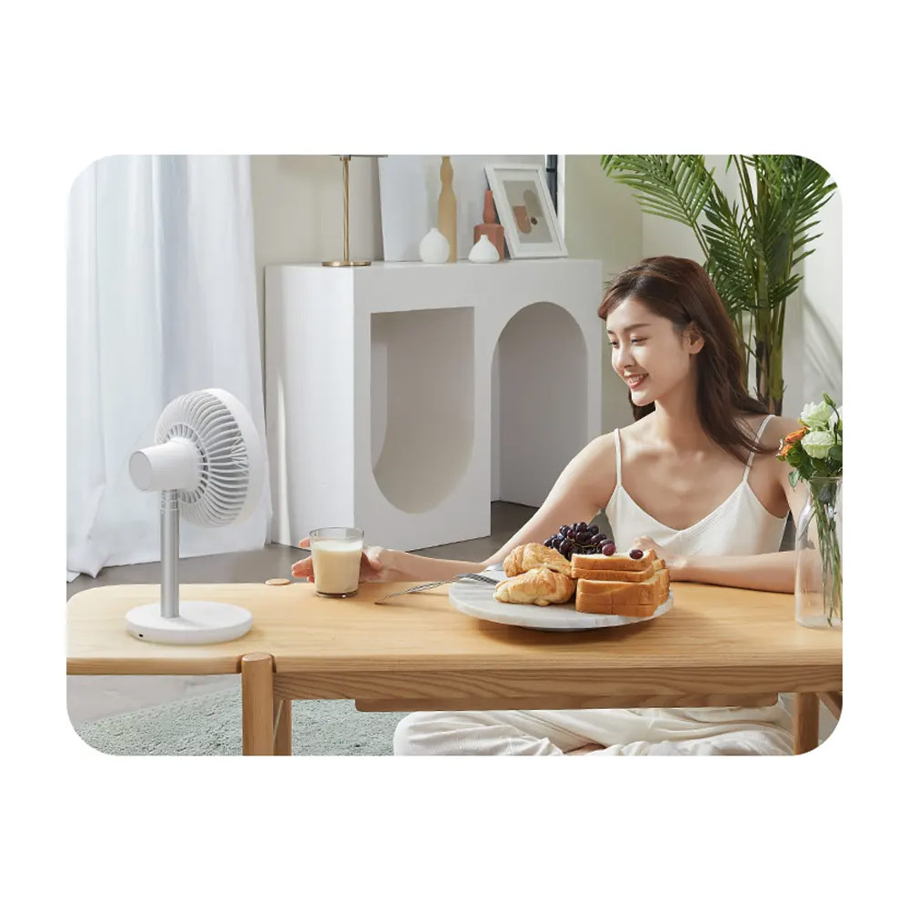 Picture of JISULIFE Malaysia Oscillating Rotation Desk Fan Portable Timer Setting Extendable Desktop Fan 8000mAh USB-C Rechargeable Electric Table Fan for Office Room Travel Outdoor Indoor Picnic FA13P (Dark Green)