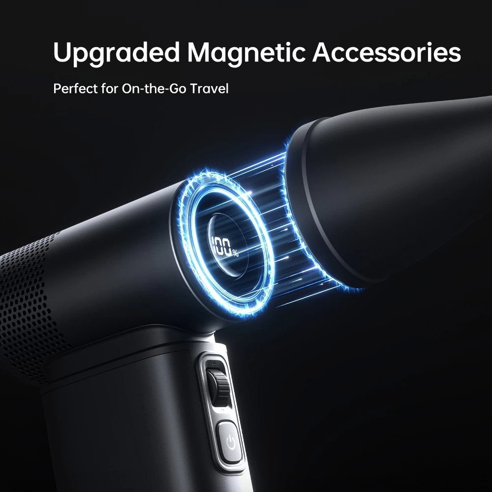 Picture of Jisulife Malaysia Handheld Fan Ultra 2 100 Speed Super Turbo Strong Wind High Quality Portable Powerbank 9000mAh LED Display (Dark Gray)