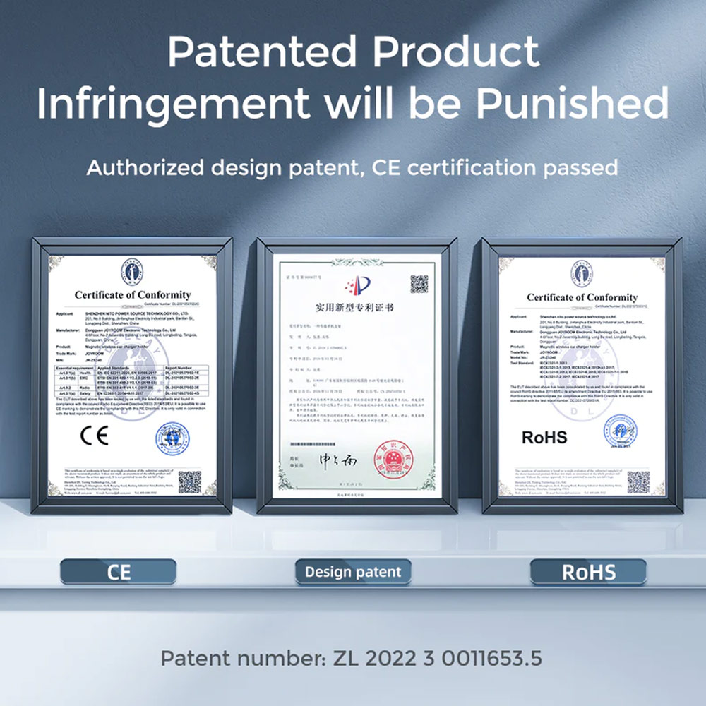 Picture of Joyroom Strong N52 Magnetic 15W Fast Wireless Car Charger Car Mount Phone Holder Dashboard Car Mount Windscreen Car Mount (Black)