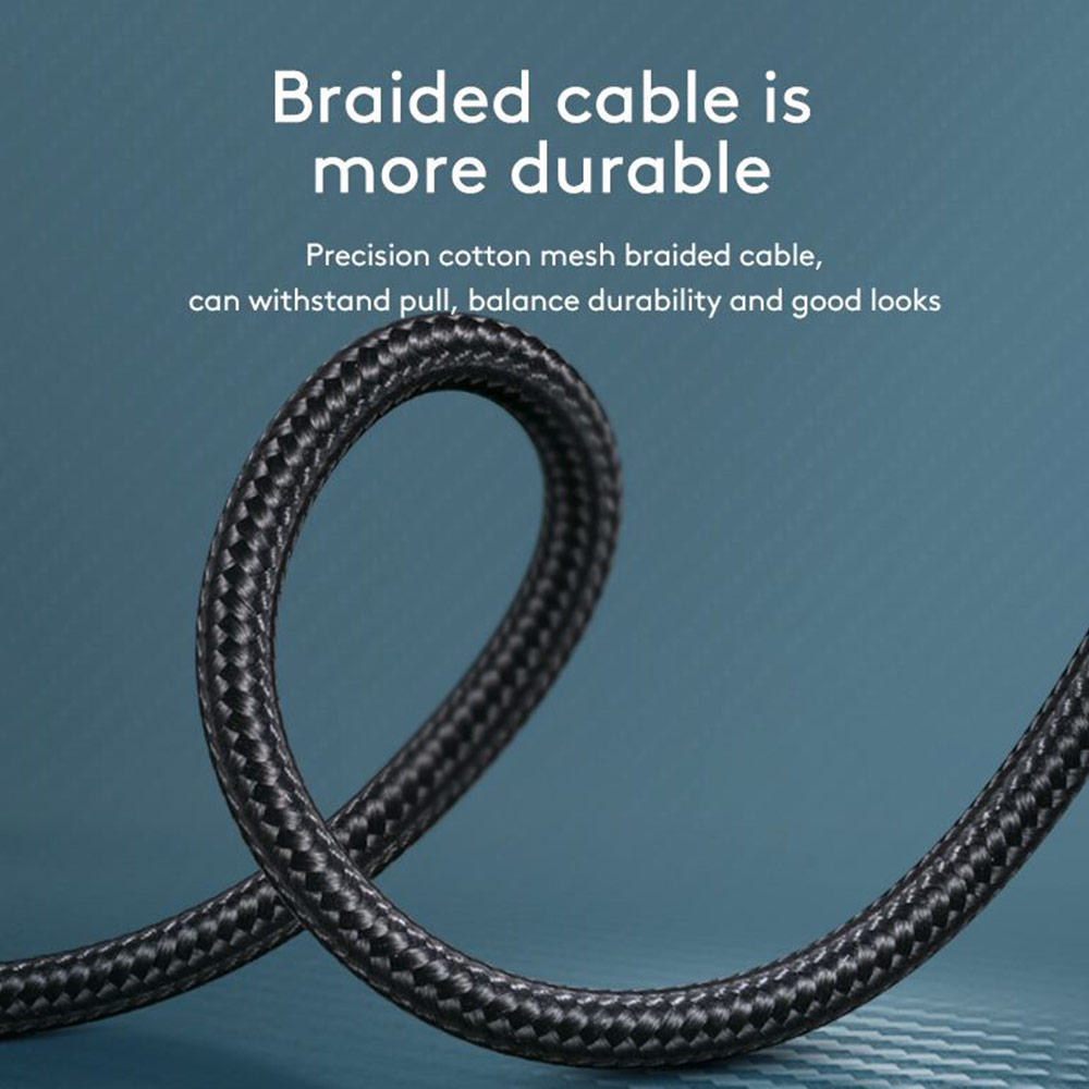 Picture of JOYROOM 3.5mm Gold Plate Joint Premium Sound AUX Headphone Car Stereo Cable Audio Cable 200cm (Black)