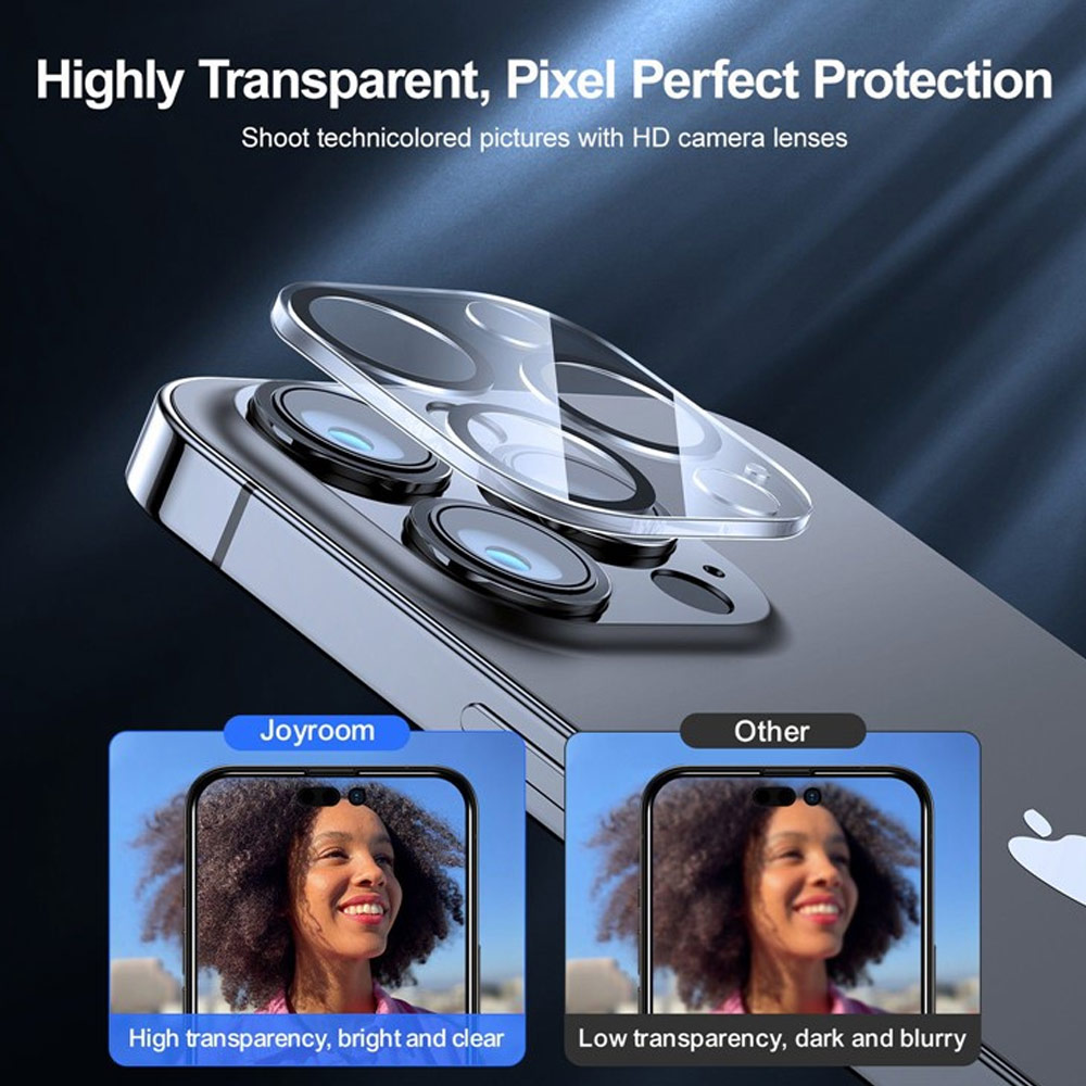 Picture of Apple iPhone 14 Plus 6.7  | Joyroom Gemstone Series 9H Tempered Glass Lens Protector for iPhone 14 iPhone 14 Plus (Clear)