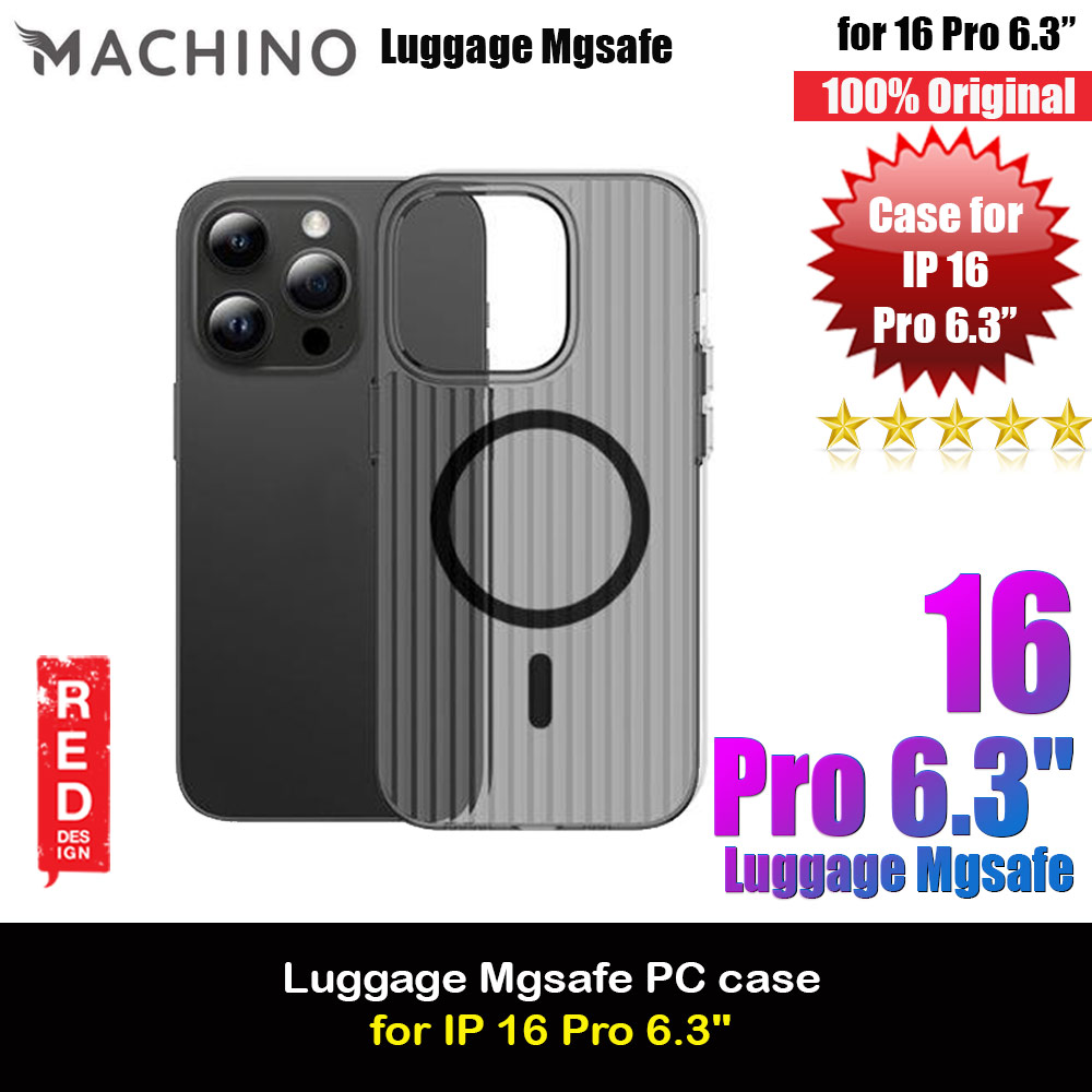 Picture of Machino Luggage Design PC Slim Hard Magnetic Compatible Drop Protection Case for iPhone 16 Pro 6.3 (Clear Black) Apple iPhone 16 Pro 6.3- Apple iPhone 16 Pro 6.3 Cases, Apple iPhone 16 Pro 6.3 Covers, iPad Cases and a wide selection of Apple iPhone 16 Pro 6.3 Accessories in Malaysia, Sabah, Sarawak and Singapore 