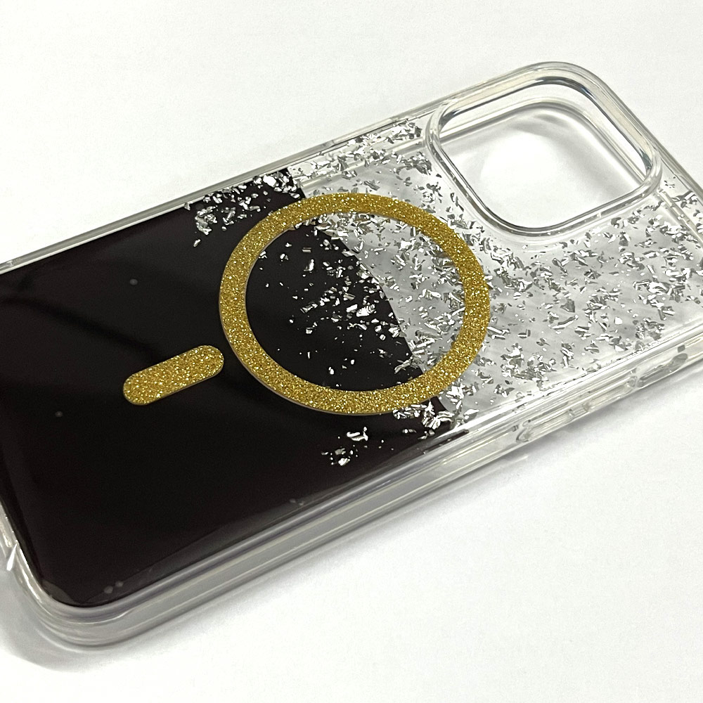 Picture of Apple iPhone 15 Pro Max 6.7 Case | Red Design Choices Starlight Shining Magnetic Magsafe Compatible Case for Apple iPhone 15 Pro Max 6.7 (Gold Black)