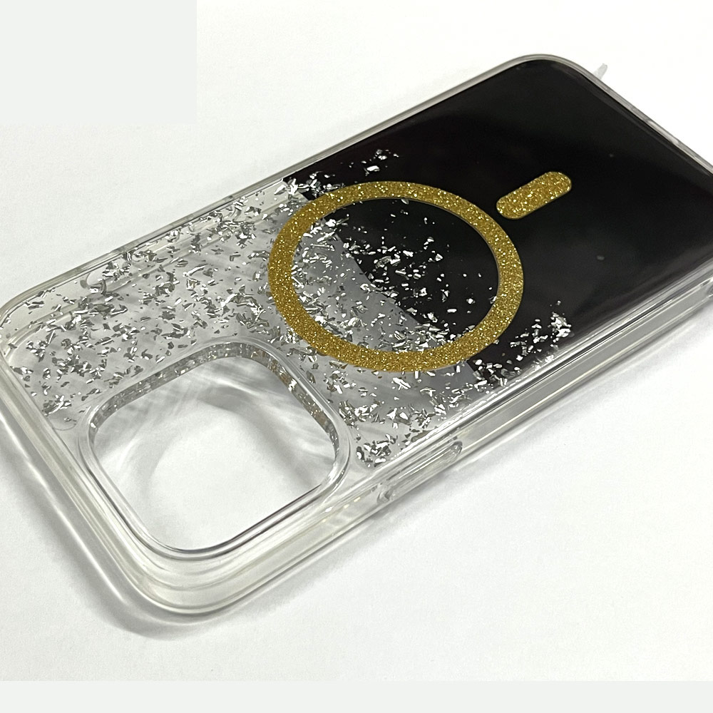 Picture of Apple iPhone 15 Pro Max 6.7 Case | Red Design Choices Starlight Shining Magnetic Magsafe Compatible Case for Apple iPhone 15 Pro Max 6.7 (Gold Black)