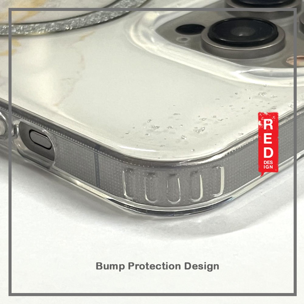 Picture of Apple iPhone 15 Pro Max 6.7 Case | Marble Glitter Sparkling Magnetic Case for iPhone 15 Pro Max (White Purple)