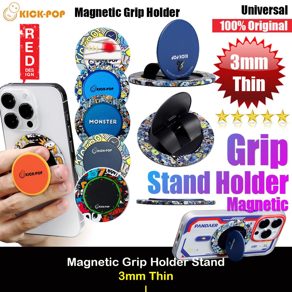 Picture of Kickpop Magnetic O Ring Grip Holder Stand Finger Grip Kickstand for Magnetic Device | Phone (Monster)