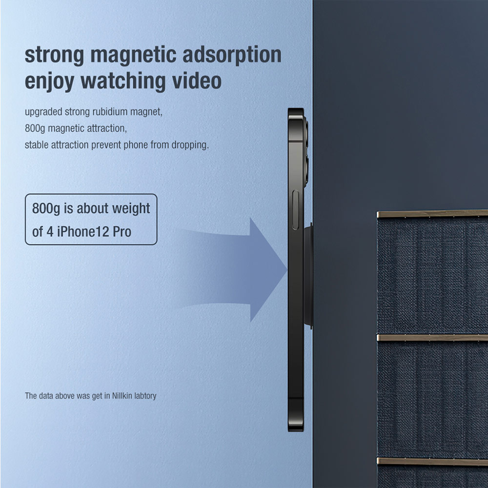 Picture of Apple iPhone 12 6.1  | Nillkin Snap Hold Magnetic Sticker Wall Mount Compatible MagSafe Universal Wall Mount Car Dashboard Magnetic Mount for iPhone 12 Pro Max iPhone 13 Pro Max (Purple Lavender)