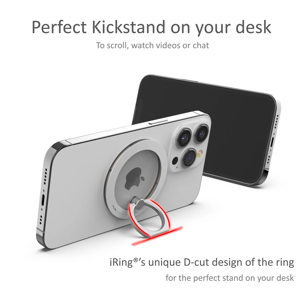 Picture of AAUXX iRing Mag Magnetic Ring Holder Phone Grip and Kickstand Stand Compatible with Magsafe (Steel Blue)